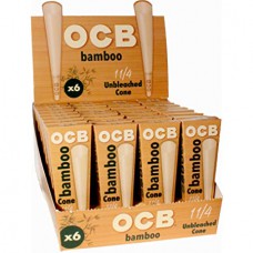 OCB Bamboo Cone 1 1/4 6pk 32ct